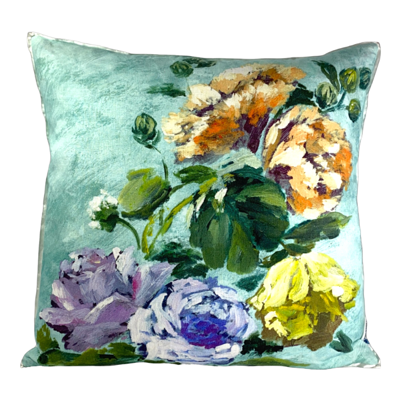 Designers Guild Coussin Exotic Flowers Turquoise