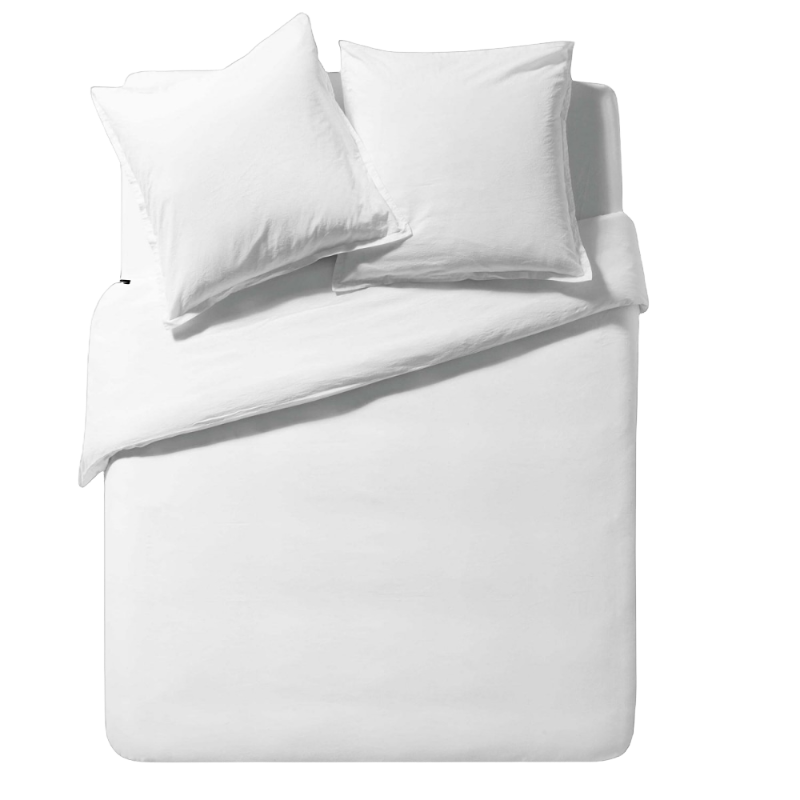 Essix Coton Lave Soft Line Blanc Parure de lit 160 x 210 cm