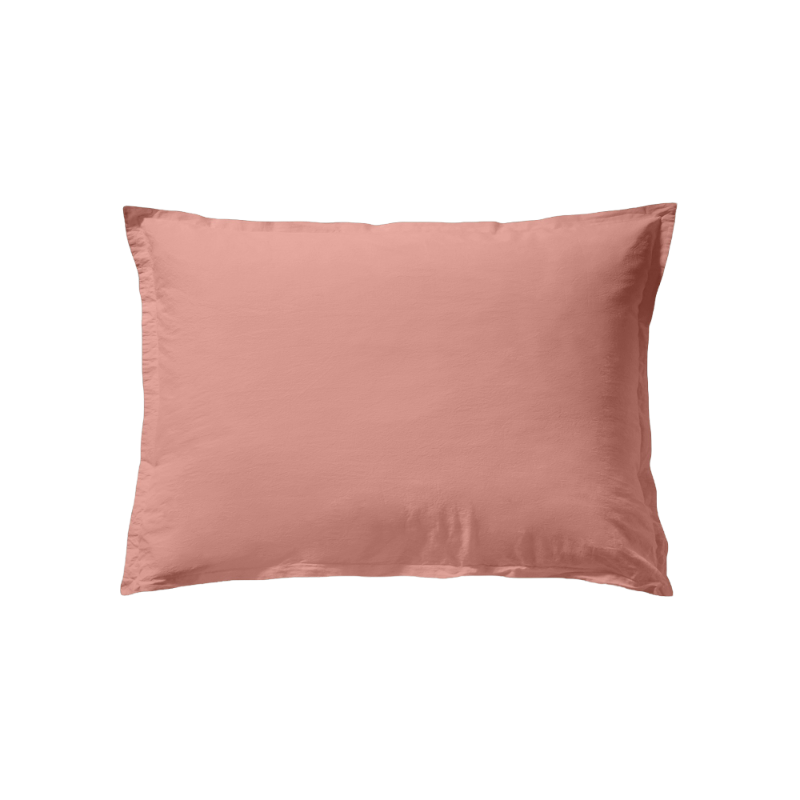 Essix Coton Lave Soft Line Terracotta Rouge Parure de lit 50 x 70 cm