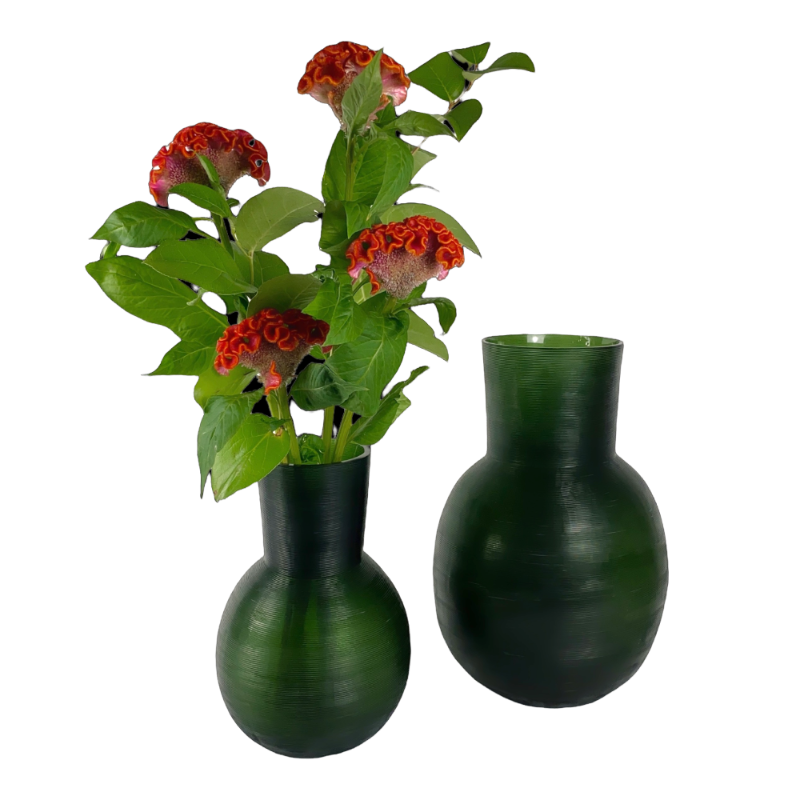 Guaxs Vase Yeola Black Steelgrey Vert foncé L