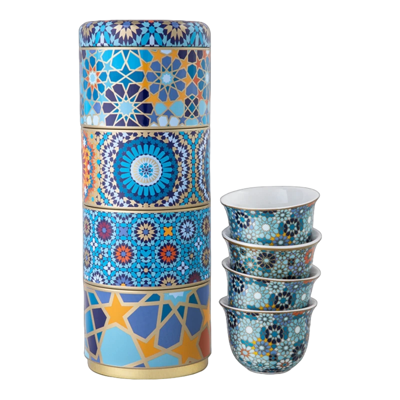 Images d'Orient Tasse à espresso Vaisselle Boîte Moucharabieh Blue