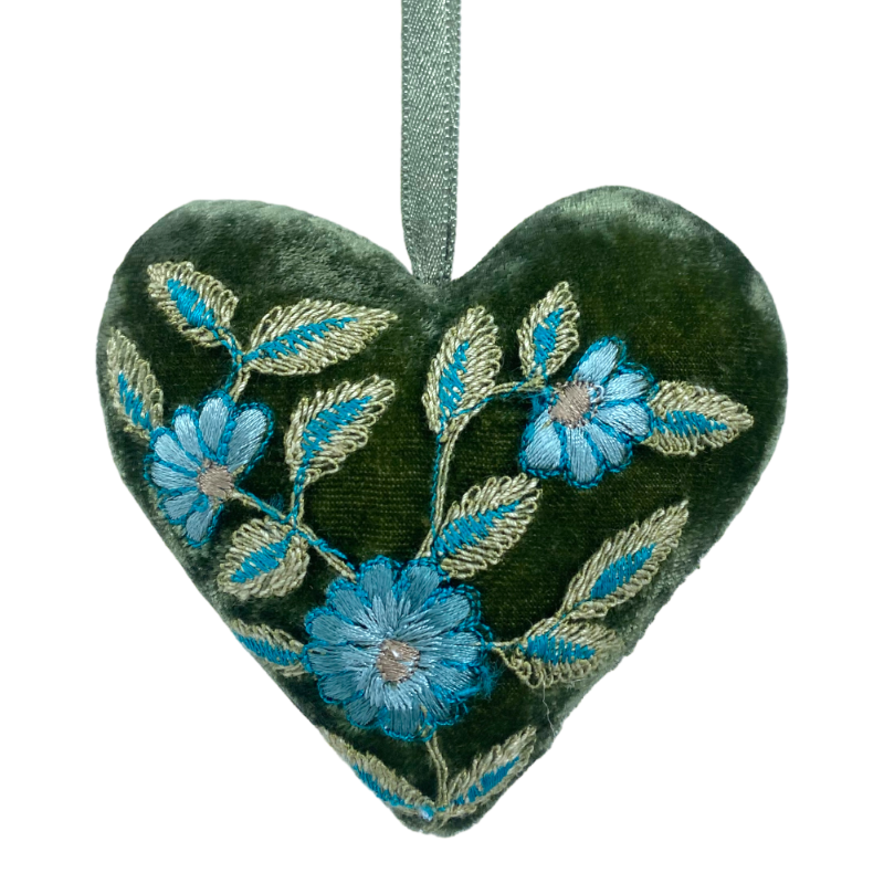 Anke Drechsel Moira Grass Green Pendentif en forme de cœur