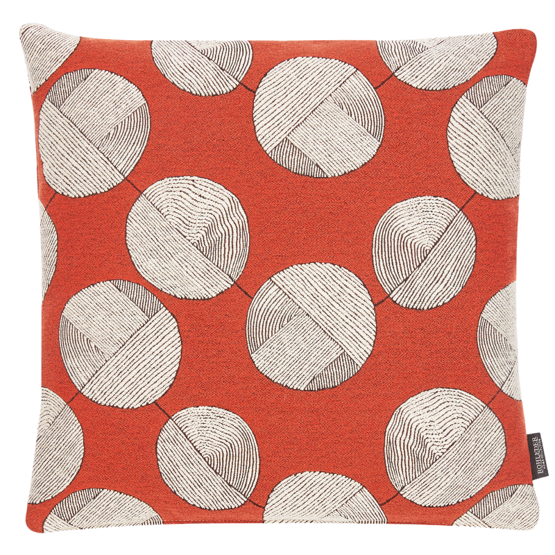 Rohleder Home Collection Coussin Jongleur Circus Orange Blanc
