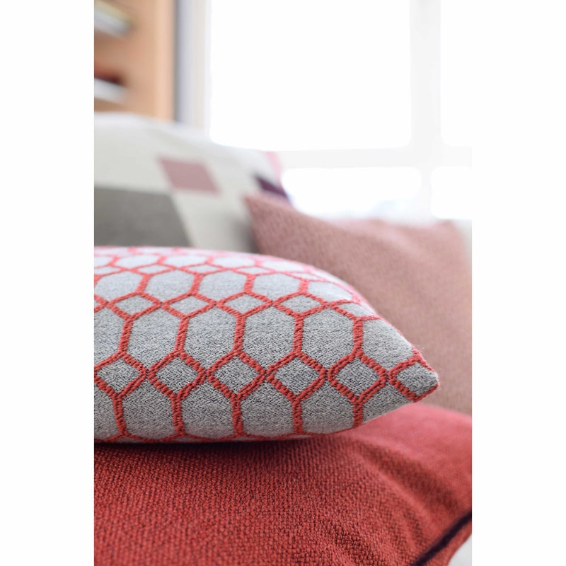 Rohleder Home Collection Coussin Dimension Rouge Gris
