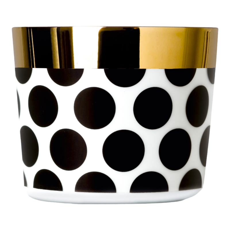 SIEGER by Fürstenberg Porcelaine Sip Of Gold Coupe à champagne Black White Dots