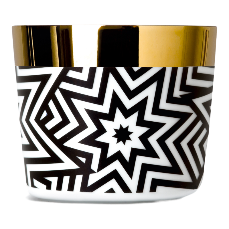 SIEGER by Fürstenberg Porcelaine Sip Of Gold Coupe à champagne Black White Stars