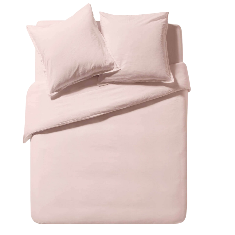 Essix Coton Lave Soft Line Nude Rose linge de lit 65 x 65 cm